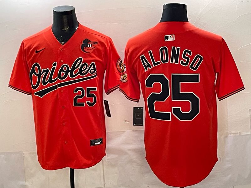 Men Baltimore Orioles #25 Alonso Orange Game 2026 Nike MLB Jersey style 001